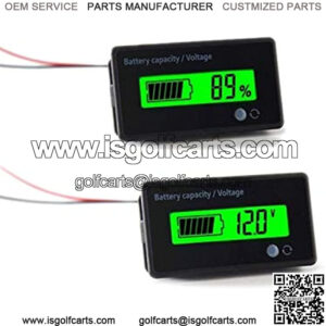 12V 24V 36V 48V Battery Meter, Battery Capacity Voltage Indicator, Lead-Acid & Lithium ion Battery Charge Discharge Monitor, for Motorcycle Car Truck Vehicle Marine Boat Golf Cart Club Car Forklift