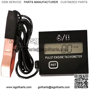 Small Digital Chainsaw Tachometer Tach Gauge Digital Display Pulse Speedometer for Gesture Induction Chain Saw Cropper Generator Lawnmowers Motorcycles Marine Engines RC Toys PWC ATV