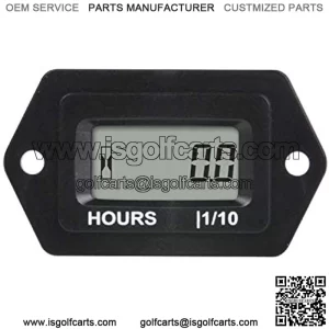 Digital LCD Hour Meter Gauge,Volt.5V to 277V for Small Engine and AC/DC Powered Machine,Used for Lawn Mower Golf Cart Forklift Generator Motorcycle Outboards Motor Jetski.