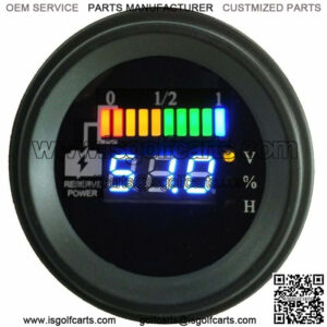 Digital Charge Meter for EZGO RXV Golf Carts 2008+