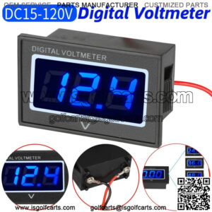 48V Blue Golf Cart LED Digital Volt Meter Battery Gauge for Club Car EZGO Yamaha