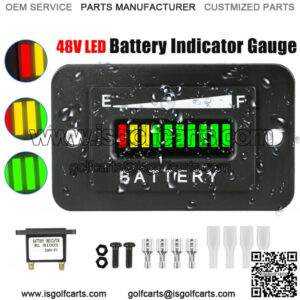 48V Volt Battery Indicator Meter Gauge for Ezgo Club Car Yamaha Golf Cart LED
