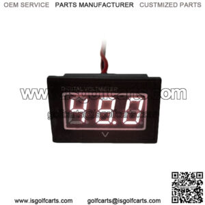 48V Golf Cart Digital Volt Meter Battery Gauge Club Car EZGO Yamaha 48 Volt- RED