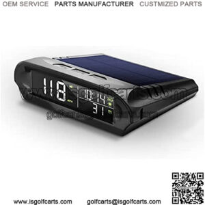 Universal Wireless Solar Car HUD Head Up Display Digital GPS Speedometer MPH Battery Builtin USB Charged with Time Clock Over Speed Alarm Fatigue Driving Alert Temperature Altitude