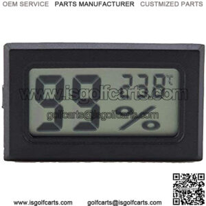 Black Digital Temperature Humidity Meters Gauge Indoor Thermometer Hygrometer LCD Display Celsius ??C for Humidors, Greenhouse 2pcs