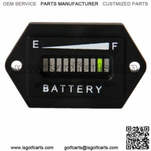 Golf Cart 36 Volt State of Charge Meter with Green LED
