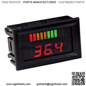 Horizontal 36-Volt Digital Charge Meter With Voltage Display for Golf Cart