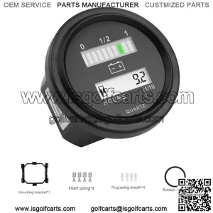 12V24V36V48V72V LED Battery Indicator Meter Fuel Gauge Monitor For Car Golf Cart