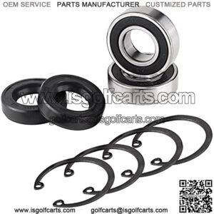 Golf Cart Rear Axle Bearing & Seal Kits Fits EZGO Marathon, Medalist & TXT/RXV Electric Carts 1978 UP, Bearing Shaft Kit Replace OEM# 611931, 620343, 70181-G01,15112G1, 230-889, 82705-78