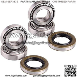Golf Cart Front Wheel Hub Bearings & Oil Seals Kit for EZGO TXT 1976 UP Gas & Electric,OEM# 50892-G1,25146-G1, 70895G01(2 Sets)