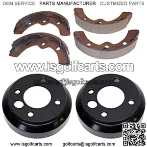 3G Rear Brake Shoes & Drums Set for Club Car DS Golf Carts 1981-1994