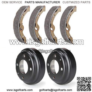Golf Cart Brake Maintenance/Repair Kit,Yamaha Brake Drums & Brake Shoes kit for Yamaha G&E Carts G9 (1993-up), G14, G16, G19, G20, G21, G22 Models,OEM JU0-G6521-00-00, JN6-F5331-01-00