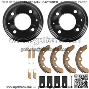 Golf Cart Brake Hub Drum & Brake Shoes Brake Spring Kit fit Club Car DS 1981-1994, OEM# 1011137 101146302 101816301