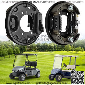 Golf Cart Brake Assembly for EZGO TXT PDS and Yamaha G14 G16 G19 G20 G21 G22, Driver and Passenger Side Brake Assembly Include EZGO TXT Brakes Shoes, OEM# 70998-G01 70998-G02
