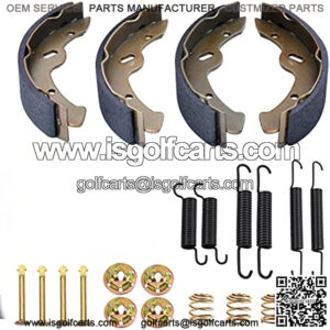 EZGO Brake Shoes Pads and Spring Kit for 1996-Up TXT/ST350/Workhorse and Yamaha 1993-Up G14, G16, G19-G22 Golf Cart Models Replaces # 27943G01, 70794G01, 70795G01