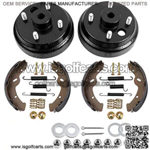 EZGO TXT Brake Hub Drum & Brake Shoes & Brake Shoes Springs Repair Kit for 1996-up Electric Golf Cart Replaces OEM # 19186G1, 70794G01, 70795G01, 27943G01, 27945G01, 27944G01