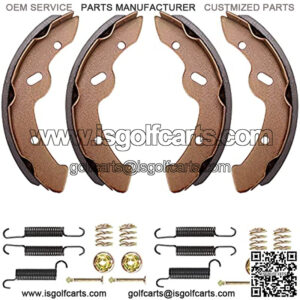 Golf Cart Brake Shoes & Brake Spring Kit Fits EZGO TXT Medalist 1997 UP, Workhorse 1996+, Yamaha G9-G22, Replace OEM 27943G01 27944G01 70795G01 JN6-F5331-01-00