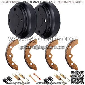 Golf Cart Brake Drums & Brake Shoes Deluxe Set for Golf Cart Club Cart DS Precedent (Gas/Electric) with Brake Shoes Spring Kit