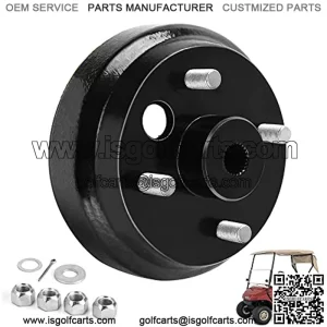 Golf Cart Brake Drum Hub Assembly for EZGO TXT PDS 1982-up Electric & 1982-1993 2-Cycle Gas, Replace OEM# 19186G1P