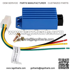 Golf Cart Voltage Reducer DC-DC Regulator Converter 36/48V to 12V, Universal for Yamaha Club Car (10A/120W) - Blue