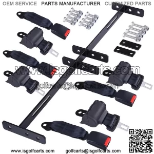 4 PCS Golf Cart Seat Belt Bracket Set Retractable for TXT&RXV of EZGO Yamaha