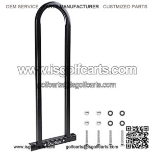 Golf Cart Rear Seat Safety Grab Bar Hand Rail Compatible with Club Car Yamaha Universal Black