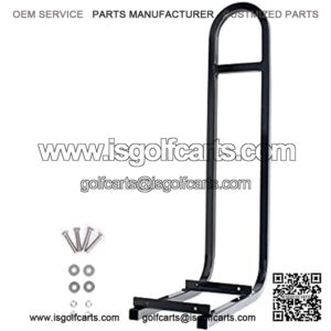 Golf Cart Rear Seat Safety Grab Bar Hand Rail Fits Club Car Yamaha Golf Car, One Solid Piece, Electrophoresis Treatment and Black Powder Coating Double Anti-Rust.