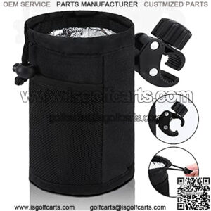 Accmor Bike Cup Holder, Bar Cup Holder, Universal Fabric Drink Cup Can Holder for Stroller, Bicycle, Wheelchair, , Trolleys, Motorcycle, ATV, Scooter, Boat, Golf Cart,Black