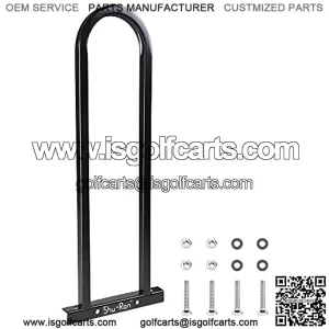 Universal Rear Seat Safety Hand Rail Grab Bar Black Metal for Golf Cart Club Car Yamaha