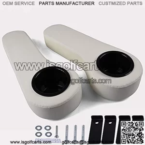 Universal Golf Cart Rear Seat Arm Rest Cushion with Cupholder Compatible for EZGO, Club Car, Yamaha and Other Golf Cart Models