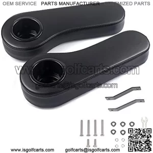 Golf Cart Armrest with Cup Holder,Increase Support Frame,Not Tilting,for Club Car EzGo Yamaha