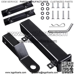 Universal Golf Cart Rear Seat Trailer Hitch with Receiver for Footrest-Club Car Yamaha