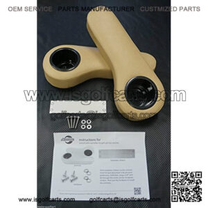 GOLF Clubs & Equipment EZGO/Club Car/Yamaha Cart Rear Seat Arm Rest Cushion Cup Holder (Tan)