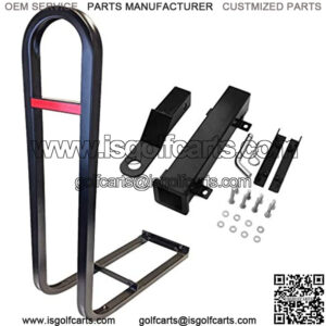 Golf Cart Safety Grab Bar & Trailer Hitch - Compatible with EZGO Club Car Yamaha & More + Bonus Reflector