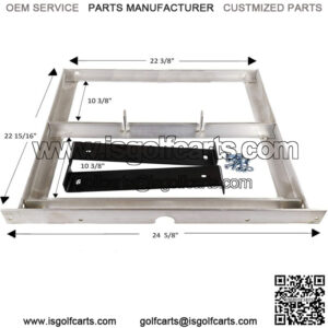 EZGO ALUMINUM BATTERY TRAY 36V TXT/MEDALIST 1994 - 2013 GOLF CART BOLT ON DESIGN