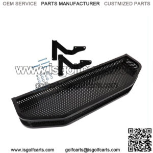 For EZGO RXV Golf Cart Front Clay Cargo Basket Black with Mounting Brackets