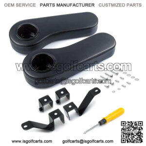 Universal Custom Colors Rear Arm Rest Set with Cup Holder - Black