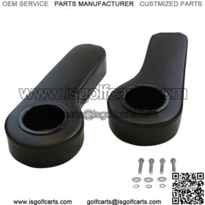 Golf Cart Rear Seat Black Armrest Cup Holder - Fits EZGO, Club Car, Yamaha, &...