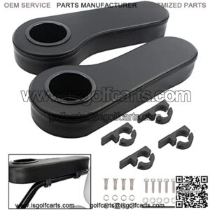 Golf Cart Armrest with Cup Holder,No Drilling Armrest,Golf Cart Flip Hinge Armrest,Fits Club Car EZGO Yamaha ICON and Advanced EV