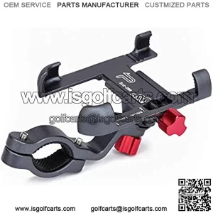 Universal Aluminium Bike Phone Mount, Adjustable from 2.2-3.7" Wide and 360?? Angle, Fits for iPhone Xs|Xs Max, XR, X, 8 | 8+, Galaxy S10, S10+, S10E, S9