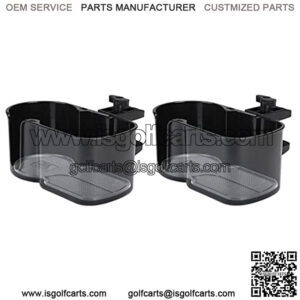 2 Pack Cup Holder for Golf Cart, Caddy Organizer Tray for Golf Cart, Portable Pontoon Cup Holder for Boat, Lawn Chair, Table Cup Holder Storage Water Bottle, Mugs, Sunglass, rangefinder