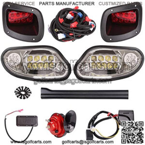 Golf Cart LED Light Kit for EZGO Freedom TXT / T48 Gas & Electric 2014-up, Headlight Taillight with Turn Signal Switch Horn Button, Blinker & Brake Light Switch