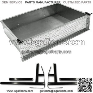 Aluminum Cargo Box Kit for EZGO TXT / T48 / Valor (94.5-Up) Golf Cart Models