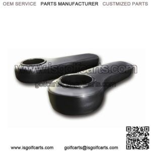 Black Arm Rests with Cup Holder Rear Seat Kit (Universal for All Golf Car