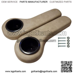 Golf Cart Rear Seat Kit Arm Rest Set With Cup Holder-Yamaha Stone
