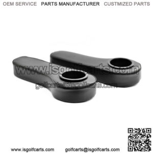 ProFX Golf Cart Rear Seat Black Armrest Cushion with Cup Holder (Set of 2)