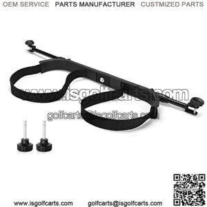 Universal Golf Bag Attachment Golf Bag Holder Bracket/Bar Rack for Golf Cart Rear Seat, Fit for EZGO TXT RXV/Club Car DS Precedent Tempo Onward/Yamaha G2-G29 - Black