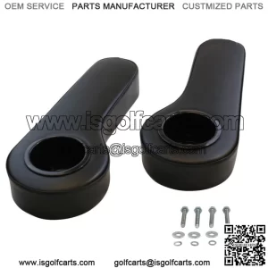 Golf Cart Rear Seat Black Armrest Cup Holder - Fits EZGO, Club Car, Yamaha, & mo