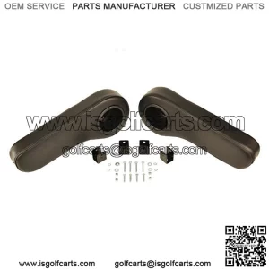2X Golf Cart Rear Flip Seat Armrest Cushion Cup holder- Bolt On 1" Tube Design