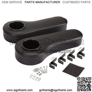 Golf Cart Armrest with Cup Holder for Club Car EZGO Yamaha, No Drilling Required